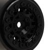 4Pcs 1.0 Inch Beadlock Rims, RC Beadlock Wheel Hub, 12 Holes Aluminum y RC Wheel for FMS FCX24 1/24 Crawler, Weighted for Enhanced Stabi and Performance (Black) view 2