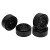 4Pcs 1.0 Inch Beadlock Rims, RC Beadlock Wheel Hub, 12 Holes Aluminum y RC Wheel for FMS FCX24 1/24 Crawler, Weighted for Enhanced Stabi and Performance (Black) view 3