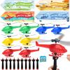 28 Pack Valentines Day Cards for Kids School with Flying Airplanes Set, Valentines Party Favors for Kids, Helicopter Launcher Toy, Valentines Day Gifts for School Classroom Exchange Prizes Boys Girls view 1