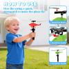 28 Pack Valentines Day Cards for Kids School with Flying Airplanes Set, Valentines Party Favors for Kids, Helicopter Launcher Toy, Valentines Day Gifts for School Classroom Exchange Prizes Boys Girls view 4