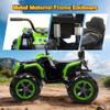 24V Kids ATV 4 Wheeler, Ride on Toys for Big Kids w/ 2 Speed, Led Light, Spring Suspension, Bluetooth, Music, 24 Volt Ride on Electric Quad for Boy & Girl Ages 3+ Green view 3