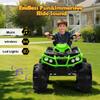 24V Kids ATV 4 Wheeler, Ride on Toys for Big Kids w/ 2 Speed, Led Light, Spring Suspension, Bluetooth, Music, 24 Volt Ride on Electric Quad for Boy & Girl Ages 3+ Green view 4