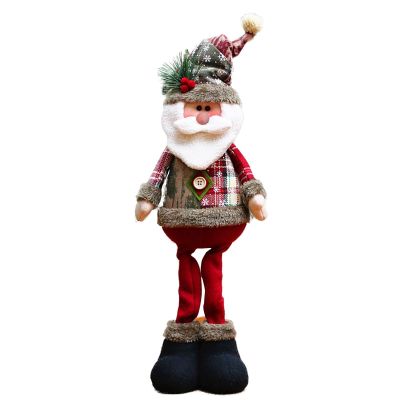 ZGHQHCDRH Christmas Decoration Doll Reindeer Snowman Santa Claus Standing Doll Decoration Merry(Deep Sapphire)