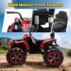 24V Kids ATV 4 Wheeler, Ride on Toys for Big Kids w/ 2 Speed, Led Light, Spring Suspension, Bluetooth, Music, 24 Volt Ride on Electric Quad for Boy & Girl Ages 3+ Red view 3