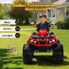 24V Kids ATV 4 Wheeler, Ride on Toys for Big Kids w/ 2 Speed, Led Light, Spring Suspension, Bluetooth, Music, 24 Volt Ride on Electric Quad for Boy & Girl Ages 3+ Red view 4