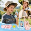 Walkie Talkies for Kids Pack of 2, Rechargeable Long Range 2 Way Radios Toys for Boys Girls Age 3-5, Birthday with Pink Blue Design,Outdoor Adventure Camping Hiking view 3