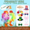 8 Set 7 Inch St Patricks Day Desk Goose Outfits Green Shamrocks Pink Bunny Small Porch Goose Costumes Small Desk Geese Festivals Outfits Combination Cute and Funny Geese Clothes for Magnetic Statue view 2