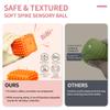 Soft Spiky Sensory Balls & Soft Building Blocks Bundle, Montessori STEM: Textured Shapes for Sensory Development, 42-Piece Rubber Blocks with Storage Bag, for Babies 6-18M & Toddlers 1-3, Easter Gifts view 4