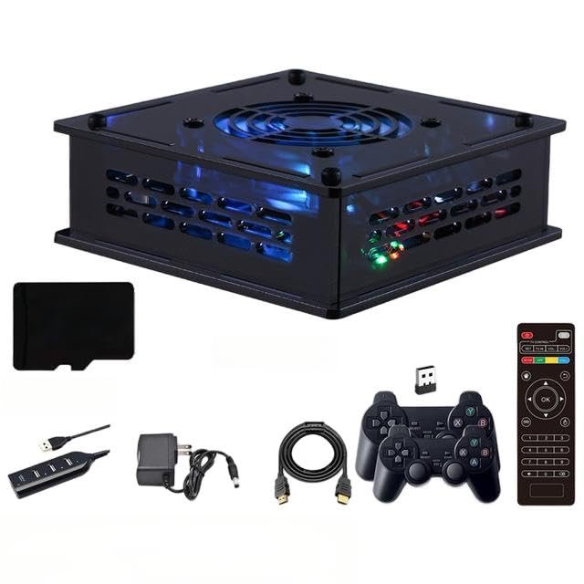 Super Console X Pro MAX,Retro Video Game Console, 50+Emulator Console Compatible Most Games, Support 4K TV HD/AV Output, 2 Wireless Controllers,Gift for Men (256G Black 70000+Games)