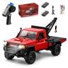 Authticar RC Crawler, 1:12 Scale New Upgrade MN82-T RC Truck Crane, 4WD LC79 Off Road Remote Control Pickup with Lights All Terrain Wrecker Vehicle for Teens Adults (Red) view 1