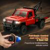 Authticar RC Crawler, 1:12 Scale New Upgrade MN82-T RC Truck Crane, 4WD LC79 Off Road Remote Control Pickup with Lights All Terrain Wrecker Vehicle for Teens Adults (Red) view 3