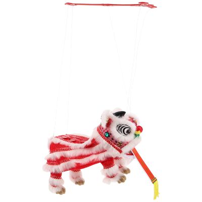 BESPORTBLE Animal Marionette Puppet: Chinese Lion Marionette Hand String Puppet Traditional Animal Mascot for Spring Festival Cultural Pretend Play