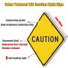 QIUFANGM Solar LED Street Warning Sign 24 Inch, Road Safety Traffic, Rust-Proof Aluminum Flashing Signal Light Board view 2