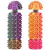 ZyCooom 2 Upgraded Spiky Fidget Roller with Clicker & Spinner, Enlarged, Bold Design for Stress Relief, Focus, and Sensory Engagement, Portable Pocket Toy -Red/Gold view 1
