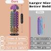 ZyCooom 2 Upgraded Spiky Fidget Roller with Clicker & Spinner, Enlarged, Bold Design for Stress Relief, Focus, and Sensory Engagement, Portable Pocket Toy -Red/Gold view 4