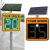 QIUFANGM Solar Powered LED Speed Limit Signs, Reflective Aluminum Radar Traffic Display for Warning on Private Roads(B) view 1