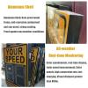 QIUFANGM Solar Powered LED Speed Limit Signs, Reflective Aluminum Radar Traffic Display for Warning on Private Roads(B) view 3