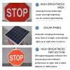 QIUFANGM Street Slow Warning Reflective Sign, 24 Inch Rustproof Aluminum Stop, Traffic Safety Signal, 3M Film, IP65 Waterproof view 2