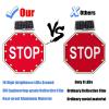QIUFANGM Street Slow Warning Reflective Sign, 24 Inch Rustproof Aluminum Stop, Traffic Safety Signal, 3M Film, IP65 Waterproof view 4