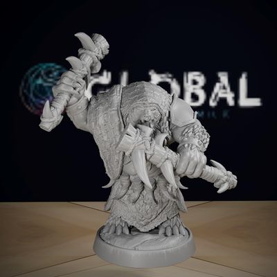 LABOLG Fangs Magath The Mole with an Axe Unpainted DND Miniature,Fantsy Collectible DND Miniature Suitable for D&D and Role-Playing Games