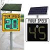 QIUFANGM Solar Powered LED Speed Limit Signs, Reflective Aluminum Radar Traffic Display for Warning on Private Roads(C) view 1