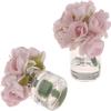 2Pcs 1:12 Scale Glass Vase with Flowers Set, Decorative Accessories for Mini Scene, Mini Decoration Dollhouse Dcor view 1