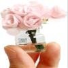 2Pcs 1:12 Scale Glass Vase with Flowers Set, Decorative Accessories for Mini Scene, Mini Decoration Dollhouse Dcor view 2