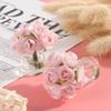 2Pcs 1:12 Scale Glass Vase with Flowers Set, Decorative Accessories for Mini Scene, Mini Decoration Dollhouse Dcor view 4
