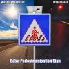 QIUFANGM Solar LED Street Warning Sign, Square Aluminum Crosswalk, 3M Reflective Film, IP65 Waterproof view 3