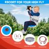 FAHKNS Zipline for Backyard Kids and Adults: 200FT Up to 400 lbs - Upgraded Quick Tightening System,Removable Trolley,Height Adjustable Thickened Seat,Outdoor Kids Play Equipment view 3