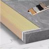 10-Pack Metal Stair Nosing Edge Trim, 36in 48in Aluminum Stair Step Edge Protector Non-Slip Transition Strip for Indoor Outdoor(Gold,15pcs-48/120cm) view 1