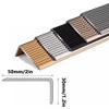 10-Pack Metal Stair Nosing Edge Trim, 36in 48in Aluminum Stair Step Edge Protector Non-Slip Transition Strip for Indoor Outdoor(Gold,15pcs-48/120cm) view 2