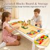Building Baseplate Table with Storage, Large Activity Building Tray Board for Kids, Adults & Seniors, Multi-Functional Sensory Play Table for Organizing and Displaying Creative Projects view 4