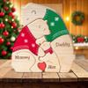 Personalized Wooden Hugging Bears Family Puzzle Custom Mama Bear Puzzle with 2-6 Names Christmas Sweater Bears Puzzles Gifts for Mom Dad House Warming Home Decor view 2