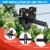 FAHKNS Zipline for Backyard Kids and Adults: 300FT Up to 400 lbs - Upgraded Quick Tightening System,Removable Trolley,Height Adjustable Thickened Seat,Outdoor Kids Play Equipment view 4