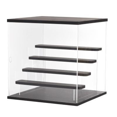 12.6x11.81x12.6 Clear Acrylic Display Case for Collectibles with LED Light