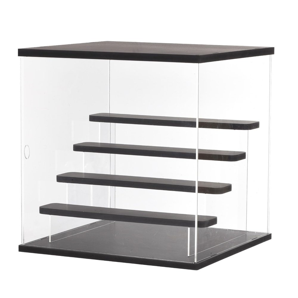 12.6x11.81x12.6 Clear Acrylic Display Case for Collectibles with LED Light