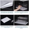 12.6x11.81x12.6 Clear Acrylic Display Case for Collectibles with LED Light view 2
