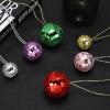MECCANIXITY Mirror Disco Ball Necklace, 1.2"/1.5"/2" 70s Disco Party Necklaces for Costume Game Dance Supplies Birthday Parties Festival Jewelry Accessories, (Blue, Pack of 12) view 3