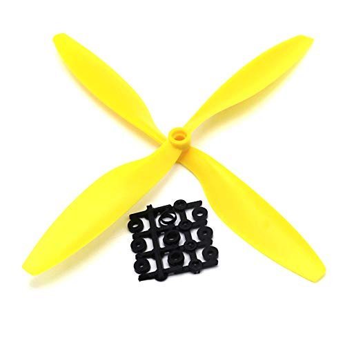 10pcs/lot 10x4.5" for F450 500 F550 FPV 1045 1045R CW CCW Propeller Multi-Copter RC QuadCopter forAPC (5 pair)(Yellow)