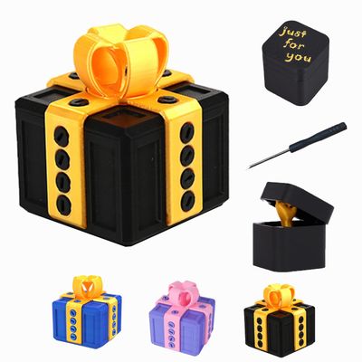 SZOZNIYC Christmas Stocking Stuffer The Annoying PresentAnnoying Gift Box with 3D Printed Screws & Finger Surprise Box Perfect for Birthdays,Office & Halloween,White Elephant Gifts for Men (Black)