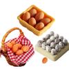 1/12 Dollhouse Accessories Mini Resin Eggs Sets,which Including Quail Eggs with Tray and Bamboo Basket for 1/6 Dollhouse Kitchen and Deoration view 1