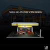 1/64 Shell Gas Station Display Case Gas Station DIY Miniature Model for Adults with LED Effects, Support Customizable and Expandable (Cars & Figures Not Included) view 3