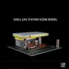 1/64 Shell Gas Station Display Case Gas Station DIY Miniature Model for Adults with LED Effects, Support Customizable and Expandable (Cars & Figures Not Included) view 4