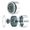 1.9" Aluminum Beadlock Wheels, Honeycomb Design Rims for 1/10 RC Crawler TRX4 TRX6 SCX10 SCX10 II 90046 SCX10 III AXI03007 D90, 4PCS, Titanium and Silver view 3