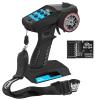 Hobby Fans RC Radio System 4CH 2.4G RC Transmitter with Receiver Built-in Gyro and Lanyard Anti-Jamming Remote Controller for RC Car Crawler Boat (Black & Blue) view 1