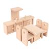 Aqur2020 Miniature Wooden Kitchen Furniture Set, Beech Wood, Safe Material, for Boys and Girls, Family Interaction Playtime view 2