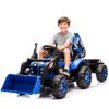 24V Electric Ride-On Tractor with 4-in-1 Attachments  Excavator, Dump Truck, Bulldozer, Remote Control, 3-Speed Adjustable, Music & LED Tail Light, Swivel Seat & Detachable Wagon (Blue) view 1