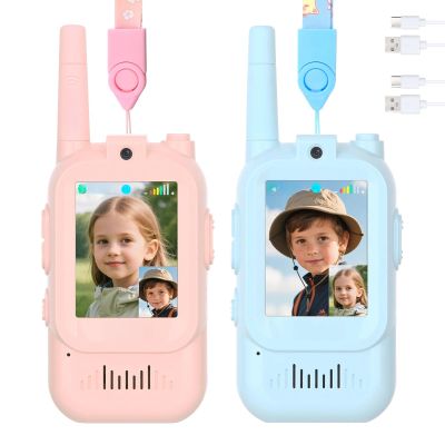 Reiie Video Walkie Talkies for Kids, Handheld Rechargeable Video Intercom Kids Walkies Talkies, for Family Games, Outside, Camping, Hiking for Children Aged 3+