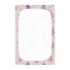 Pfrewn Christmas Fitted Crib Sheet Pink Christmas Tree Star Snowflakes Mattress Sheet for Mini Baby Playard Sheet, Soft Toddler Mattress Sheet, 39x27x5 in Sheet for Boys Girls view 3